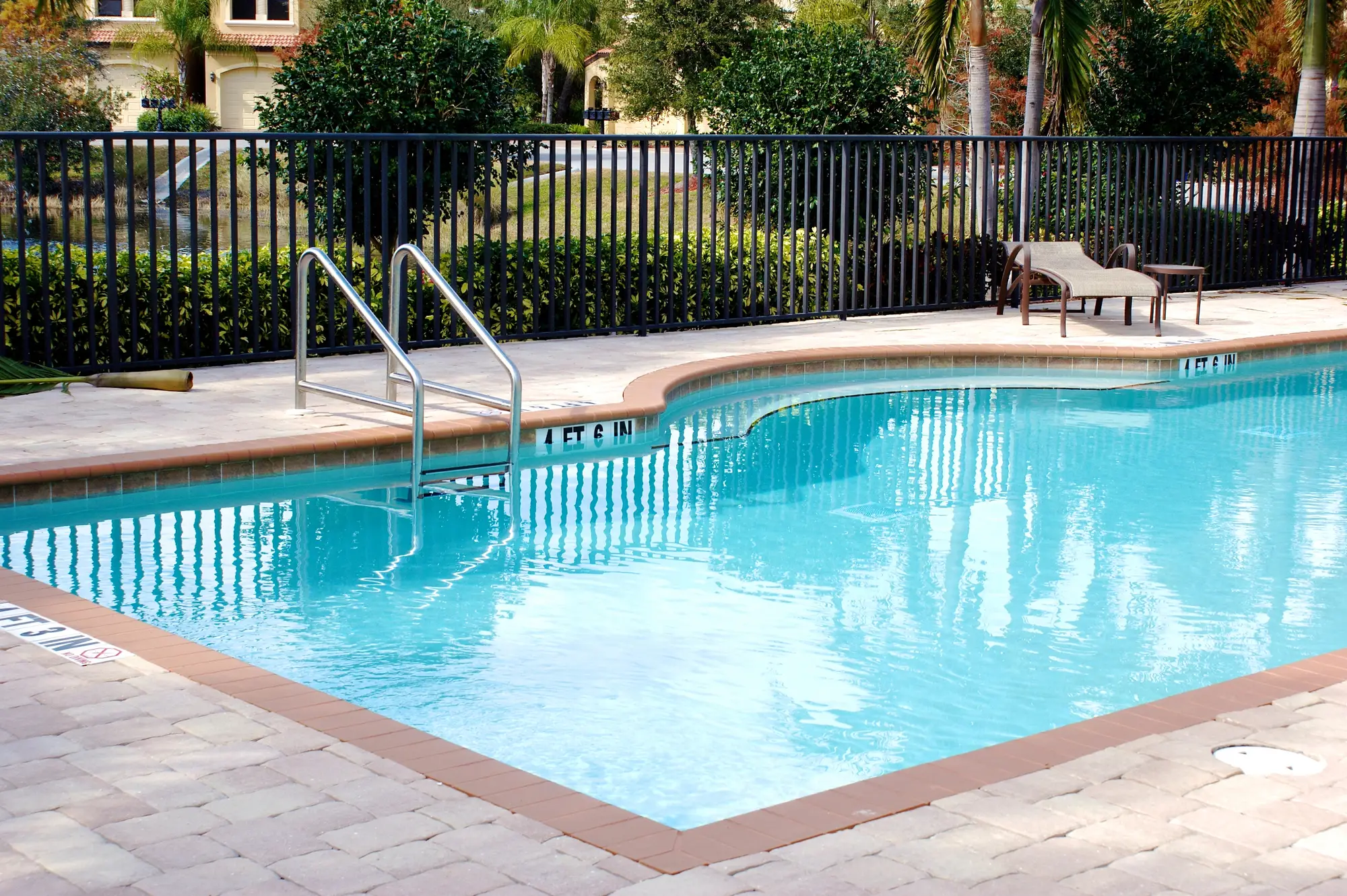 black pool fence