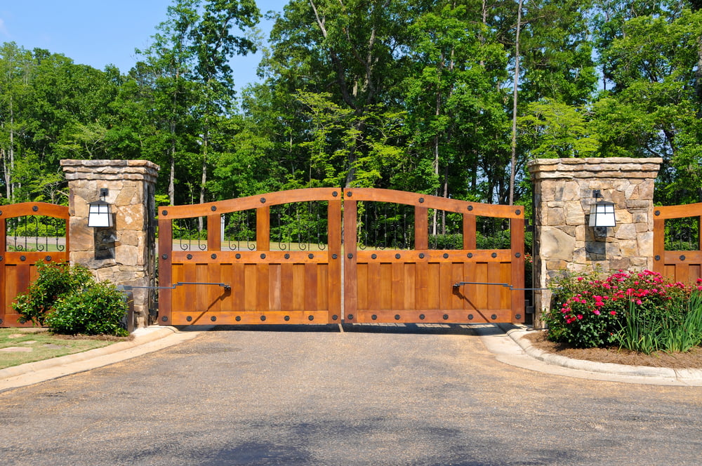 Large wooden gates